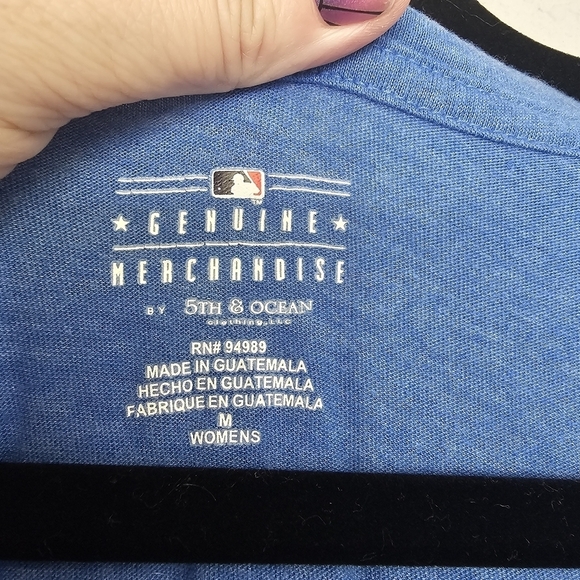 Texas Rangers Lot of 2 Womens Tee Shirts Blue Red Baseball Fan Size M Medium - Picture 5 of 8